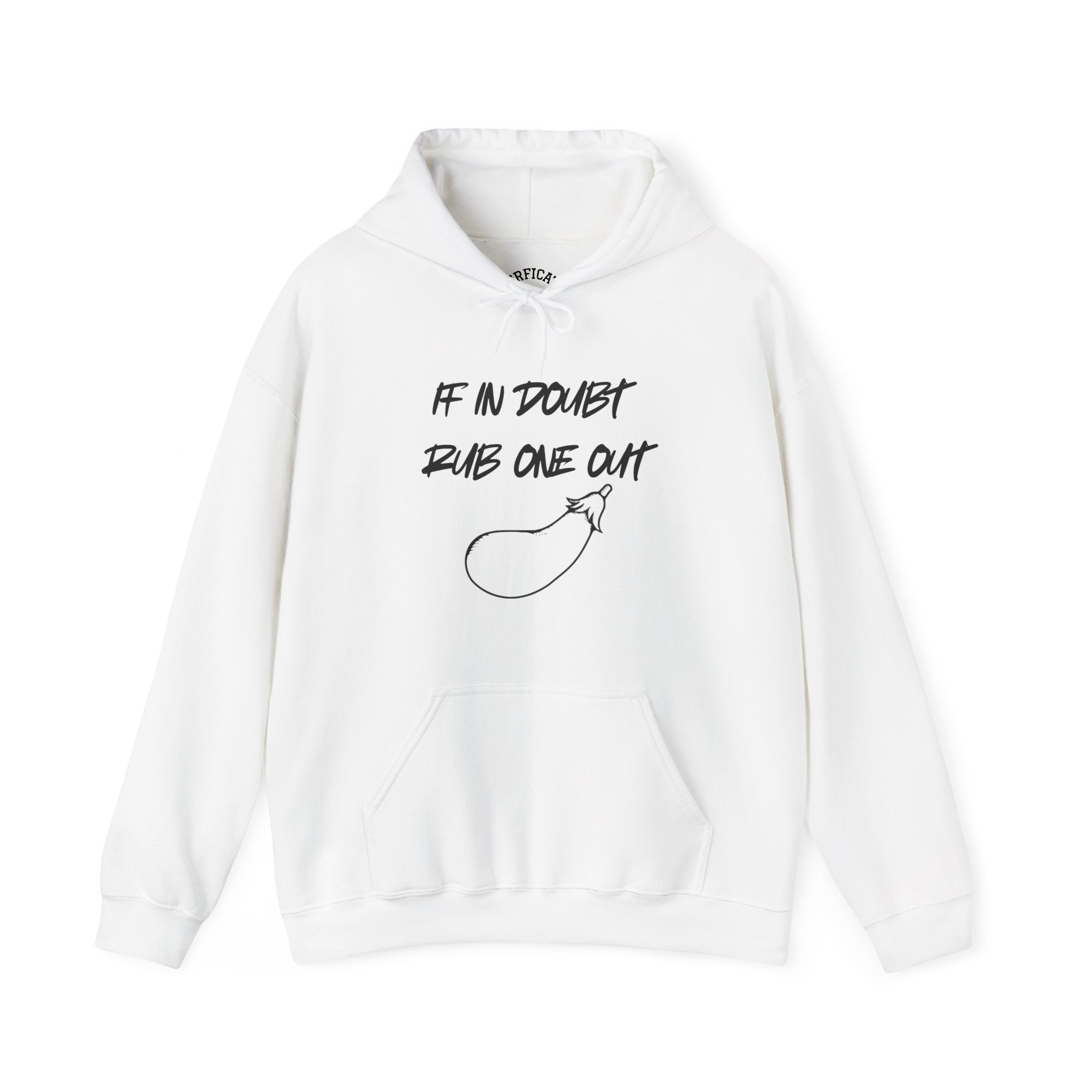Hoodie — If In Doubt Rub One Out Eggplant Graphic