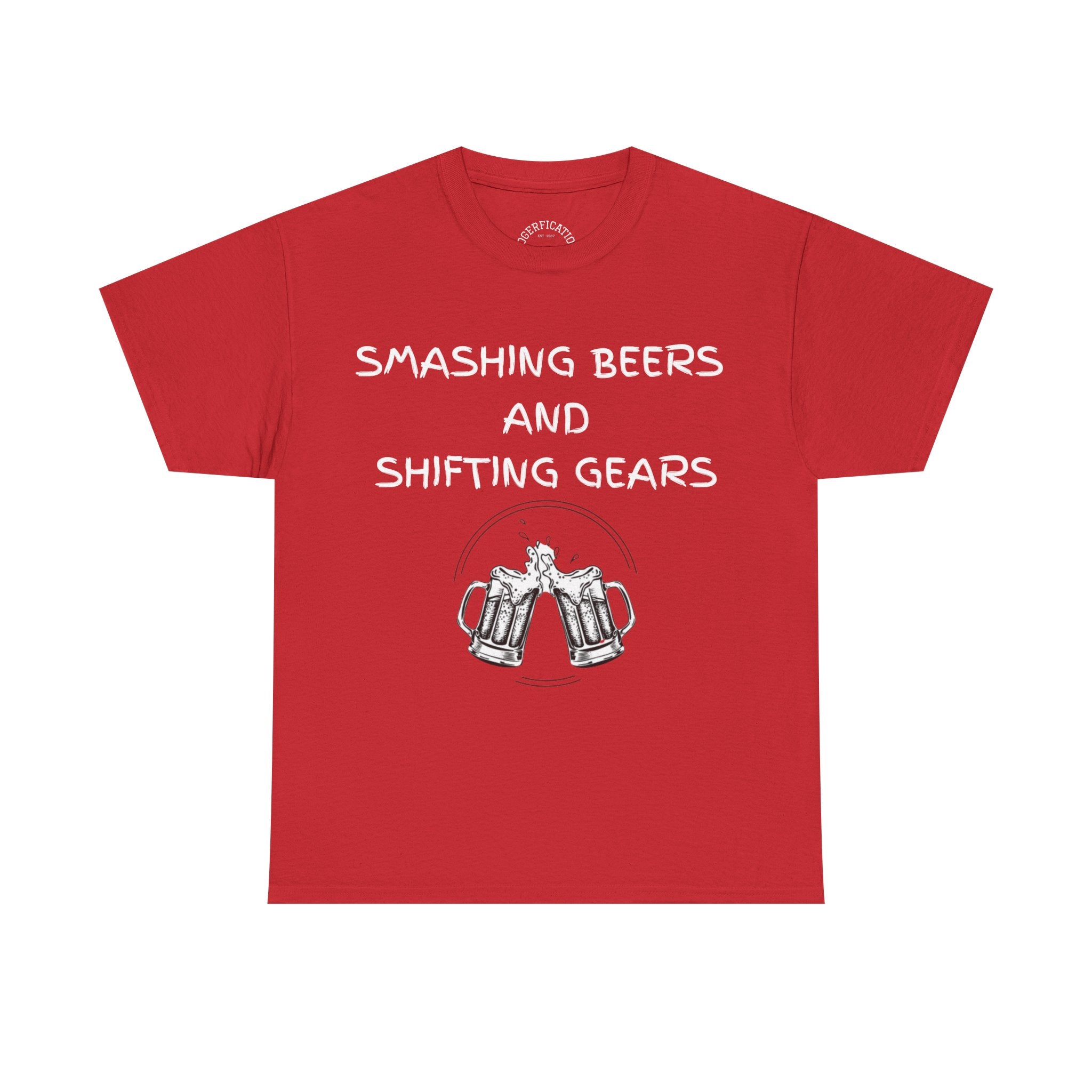 Smashing Beers and Shifting Gears Tee - either is better than putting it on your lid