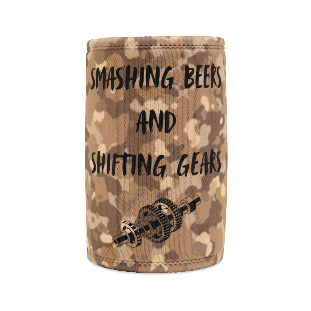 "Smashing Beers and Shifting Gears" Stubby Cooler - Gear Cluster Graphic