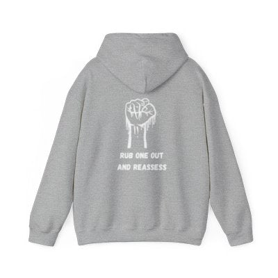 Funny Hooded Sweatshirt - 'RUB one out and REASSESS'